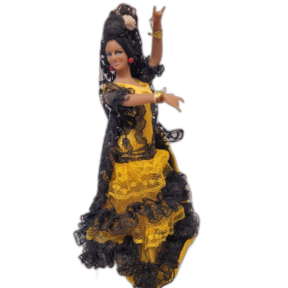 Vintage Marin Spanish Flamenco Dancer Doll Spain Global - Excellent condition